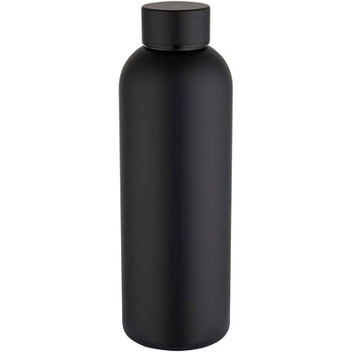 Spring 750 ml RCS-zertifizierte einwandige Trinkflasche aus recyceltem Edelstahl, schwarz