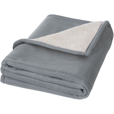 SEASONS Plaid-Decke Springwood aus Soft- und Sherpa-Fleece, grau/weiss SEASONS Plaid-Decke Springwood aus Soft- und Sherpa-Fleece, grau/weiss
