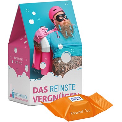 Standbodenbox, Ritter SPORT Schokowürfel Karamell Dou, inkl. Druck