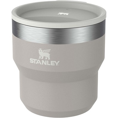 Stanley Stay Hot 295 ml Edelstahl isolierter, stapelbarer Camp Becher, grau