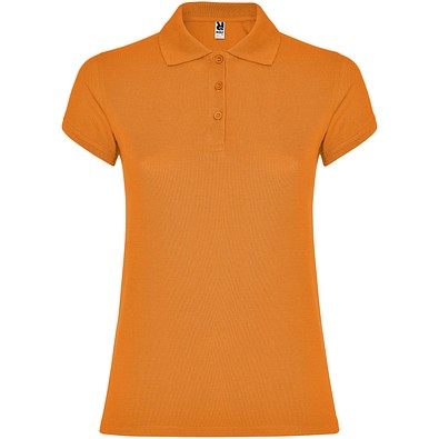 Star Poloshirt für Damen, orange, L