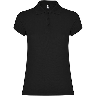 Star Poloshirt für Damen, schwarz, 2XL