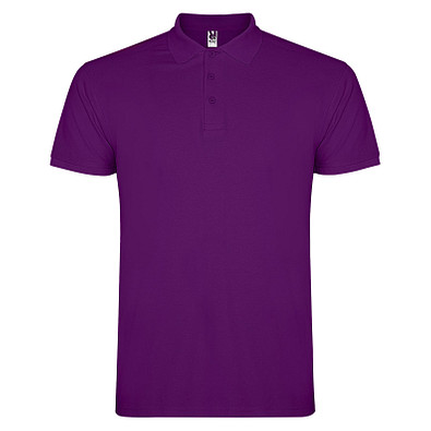 Star Poloshirt für Herren, lila, 2XL
