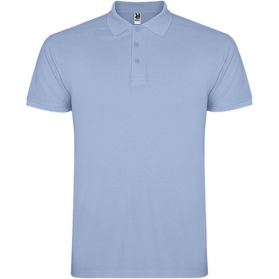 Star Poloshirt für Kinder, himmelblau, 7/8