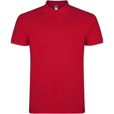 Star Poloshirt für Kinder, rot, 7/8