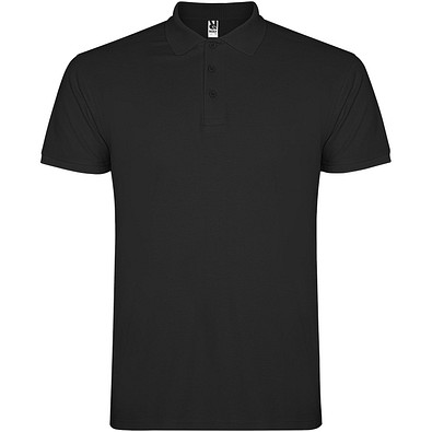 Star Poloshirt für Kinder, schwarz, 3/4
