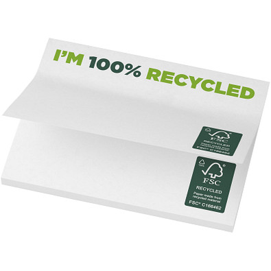 Sticky-Mate® recycelte Haftnotizen 100 x 75 mm, weiss, 50 pages