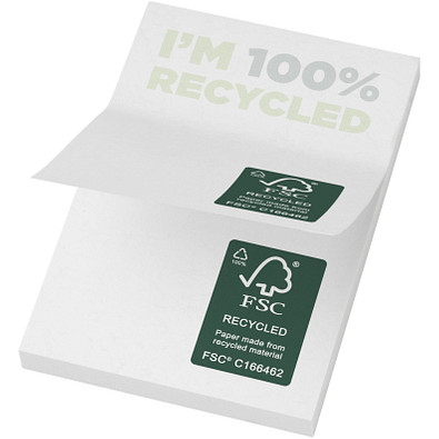 Sticky-Mate® recycelte Haftnotizen 50 x 75 mm, weiss, 25 pages