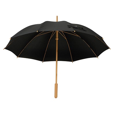 Stockschirm aus Bambus und RPET, schwarz