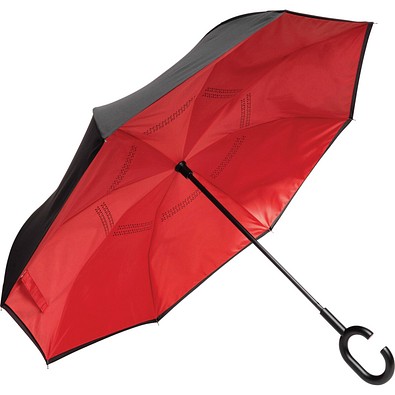 Stockschirm FLIPPED, rot-schwarz