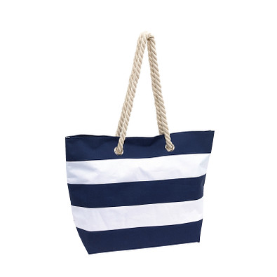 Strandtasche SYLT, blau, weiß