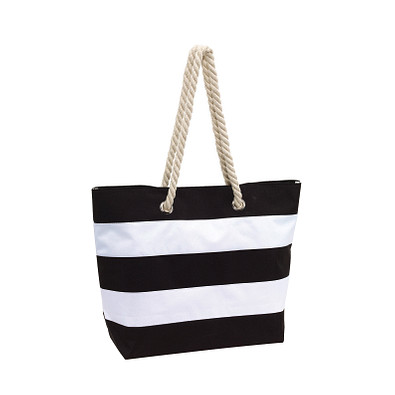 Strandtasche SYLT, schwarz, weiß