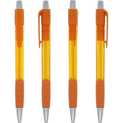 Striped Grip Pen Orange Blaue Tinte