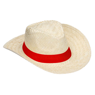 Strohhut Texas, natur/rot