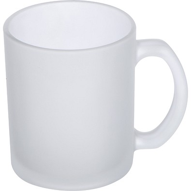 Sublimationstasse aus gefrostetem Glas LEA, transparent