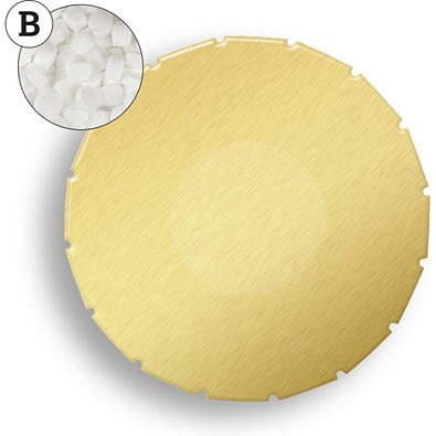 Super Mini Clic Clac Box, 12 g, Pfefferminzpastillen extra stark, gold, ohne Druck