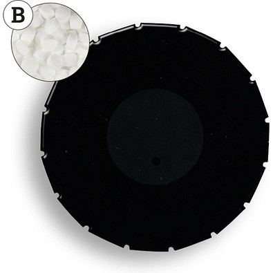 Super Mini Clic Clac Box, 12 g, Pfefferminzpastillen extra stark, schwarz, ohne Druck