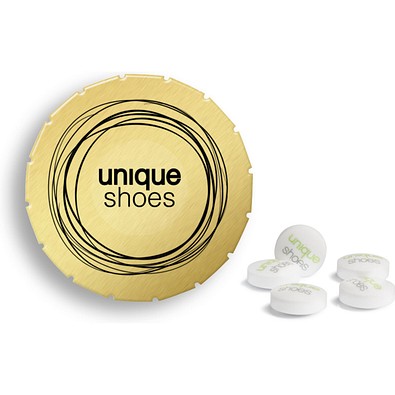 Super Mini Clic Clac Box, 12 g, Sweetprints Pfefferminz, gold, inkl. Druck