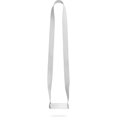 SWINDON. SET Lanyard SUBLIMATION Long II (20 mm) Duo mit sublimiertem elastischem Becherhalter, 301 - Weiß