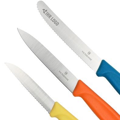 Swiss Classic Gemüsemesser-Set, 3-tlg., orange, gelb, blau