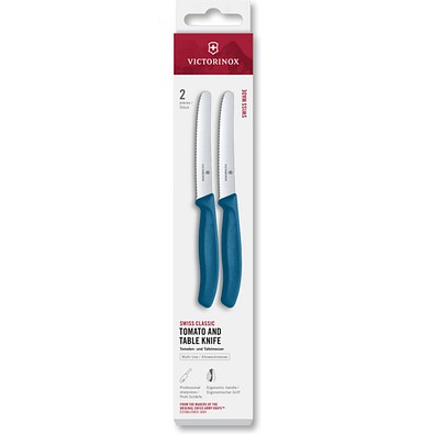 Swiss Classic, Tomaten & Tafelmesser, 2tlg, blau