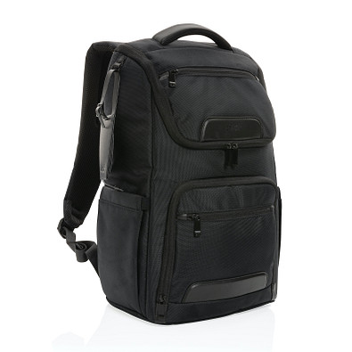 Swiss Peak AWARE™ RPET Voyager 15.6 Zoll Laptop Rucksack, schwarz