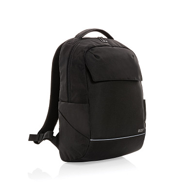 Swiss Peak Brooke AWARE™ 15,6 Zoll Laptop-Rucksack aus rPET, schwarz