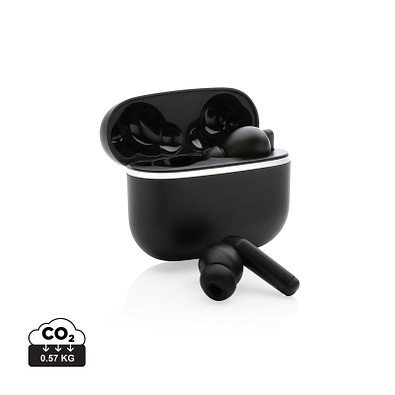 Swiss Peak TWS Ohrhörer 2.0 aus RCS recyceltem Kunststoff, schwarz