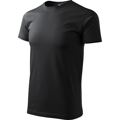 MALFINI T-Shirt Herren Basic, 4XL, ebony grau