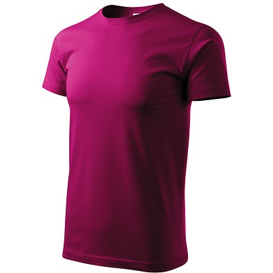 MALFINI T-Shirt Herren Basic, 4XL, fuchsia rot