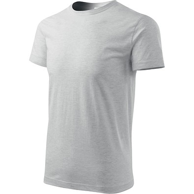MALFINI T-Shirt Herren Basic, 4XL, hellgrau melliert