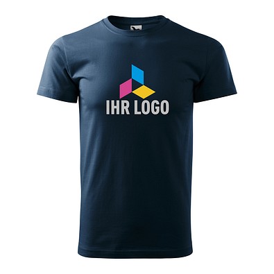 MALFINI T-Shirt Herren Basic, 4XL, marineblau