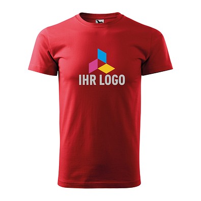 MALFINI T-Shirt Herren Basic, 4XL, rot