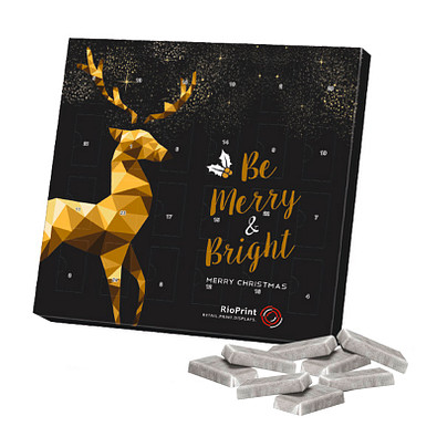 Täfelchen Adventskalender, Alpenmilch Schokotäfelchen, inkl. Druck