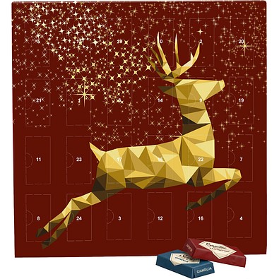 Täfelchen Adventskalender, Sarotti Täfelchen, Rentier, Gold
