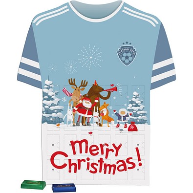 Täfelchen Adventskalender Trikot, Lindt Schokotäfelchen, inkl. Druck
