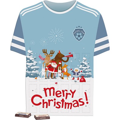 Täfelchen Adventskalender Trikot, Sarotti Schokoladen-Täfelchen, inkl. Druck