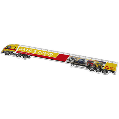 Tait 30 cm LKW-förmiges Lineal aus Recycling-Kunststoff, weiß