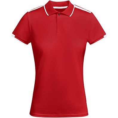 Tamil Sport Poloshirt für Damen, rot, S