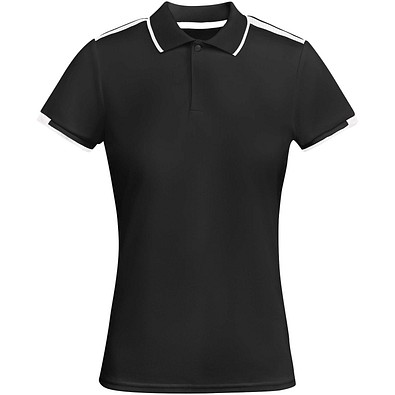 Tamil Sport Poloshirt für Damen, schwarz, M