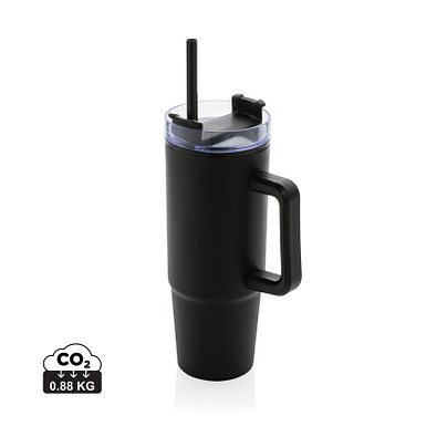 Tana Becher aus RCS recyceltem Kunststoff mit Griff 900ml, schwarz