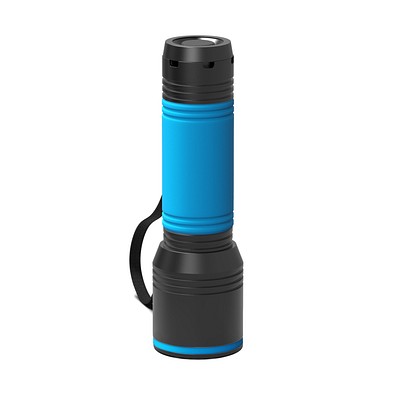 Taschenlampe REEVES-myFLASH 700, schwarz/hellblau