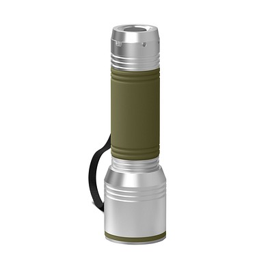 Taschenlampe REEVES-myFLASH 700, silber/dunkelgrün