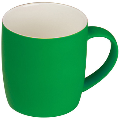 Tasse matt gummiert, 300 ml, grün