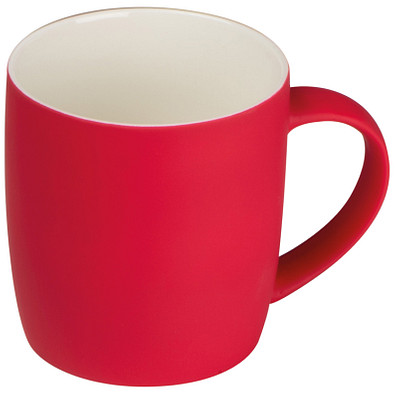 Tasse matt gummiert, 300 ml, rot