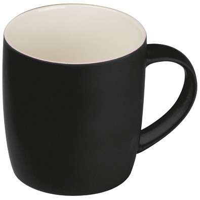 Tasse matt gummiert, 300 ml, schwarz