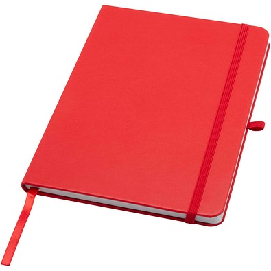 Teak A5 Hardcover Notizbuch, liniert, aus recyceltem Material, rot