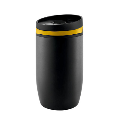 METMAXX® Thermobecher Cup to go, 300 ml, schwarz/gelb