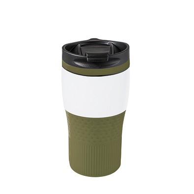 Thermobecher RETUMBLER-BAYAMO MEZZO CORPORATE, weiß/dunkelgrün