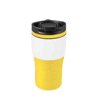 Thermobecher RETUMBLER-BAYAMO MEZZO CORPORATE, weiß/gelb